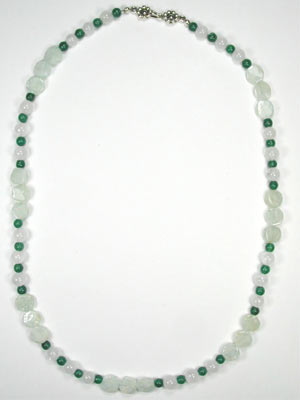 aquamarine and green aventurine necklace