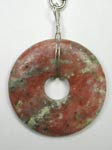 pink lepidolite donut pendant