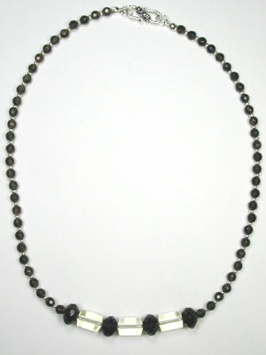 smoky quartz and lemon quartz necklace
