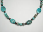 blue crazy lace ovals necklace
