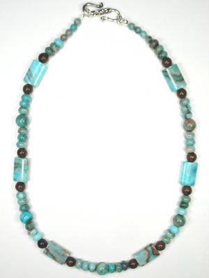 blue crazy lace pillow necklace