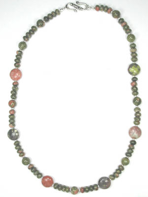 unakite and spice jasper necklace