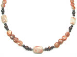 mahogany obsidian and sunstone gemstone necklace mahogany obsidian and sunstone gemstone necklace