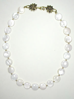 Natural White Mother of Pearl Necklace