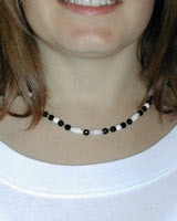 white coral and black onyx necklace white coral and black onyx necklace
