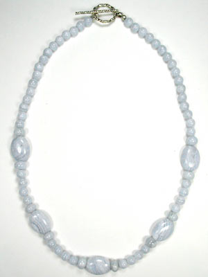blue lace agate gemstone necklace