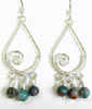 silver and blue crazy lace earrings
