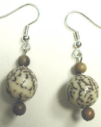 handcrafted betelnut earrings