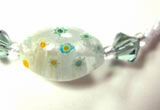 Swarovski necklace millefiori bead