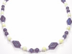 handcrafted sodalite and lemon jade necklace