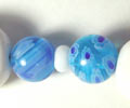 Blue glass necklace close up Blue glass necklace close up