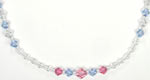 Swarovski pink and blue necklace