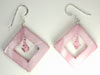 Pink pearl and Swarovski earrings