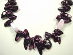 pink opal and purple shell necklace pink opal and purple shell necklace