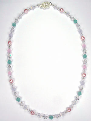 Swarovski crystal opal and pearl necklace Swarovski crystal opal and pearl necklace