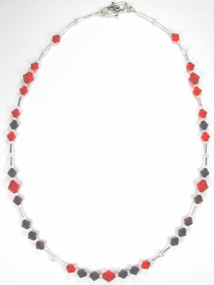 red crystal necklace red crystal necklace