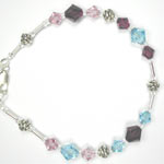 purple and aqua crystal bracelet purple and aqua crystal bracelet