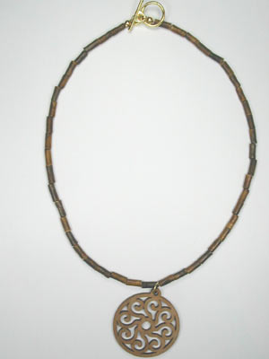 Wood Pendant Necklace Wood Pendant Necklace