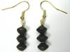 dark wood bicone earrings dark wood bicone earrings