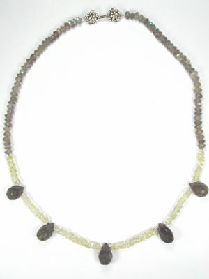labradorite and citrine necklace