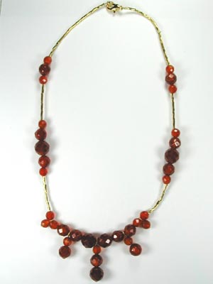 handmade carnelian necklace