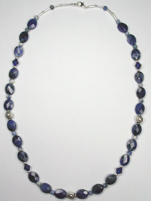 faceted sodalite necklace faceted sodalite necklace
