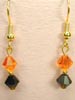 Swarovski sun and mocha earrings