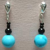 blue chalk turquoise earrings