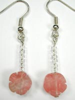 cherry quartz flower earrings cherry quartz flower earrings