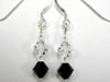 Swarovski black and crystal earrings