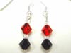 Swarovski red earrings