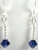 Inexpensive Swarovski dark blue earrings