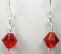 Swarovski light siam earrings