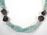 amazonite and smoky quartz necklace