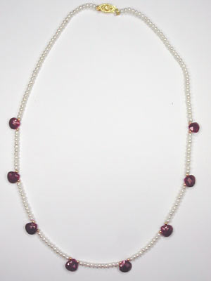 ruby and pearl necklace ruby and pearl necklace