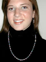 Swarovski opal necklace and bracelet
