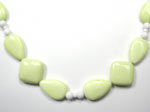 lemon chroprase and white bead necklace