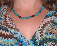Obsidian and Turquoise Necklace Obsidian and Turquoise Necklace